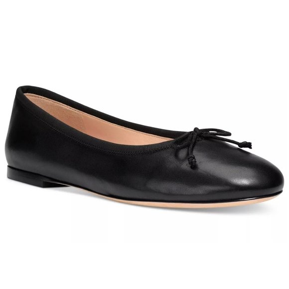 Kate Spade Honey Ballet Flats Shoes Leather Size 7.5 Black